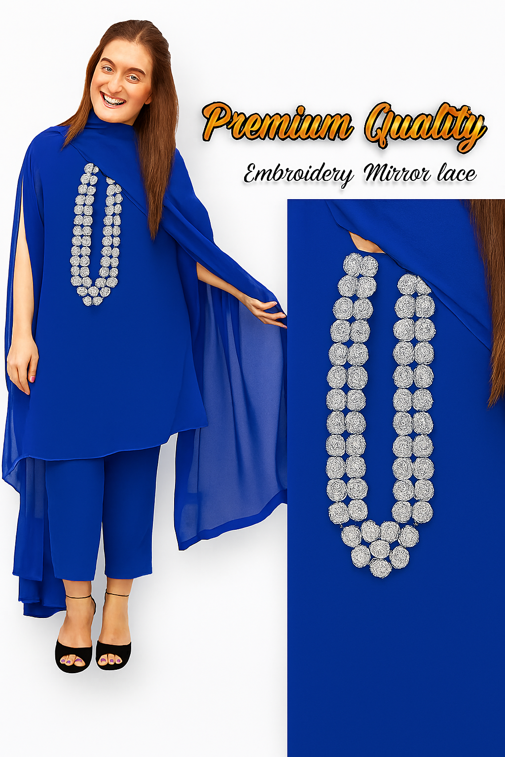 (Royal Blue) Shine velvet for winter Seasons