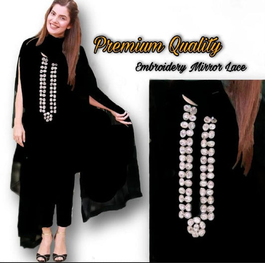 (Black) Shine velvet for winter Seasons