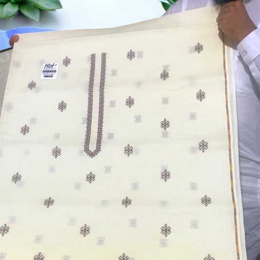 2 PC cotton KT EMBROIDERY (EMB Off Cream 3rd) EID Collection for Summer Seasons (Copy 2)