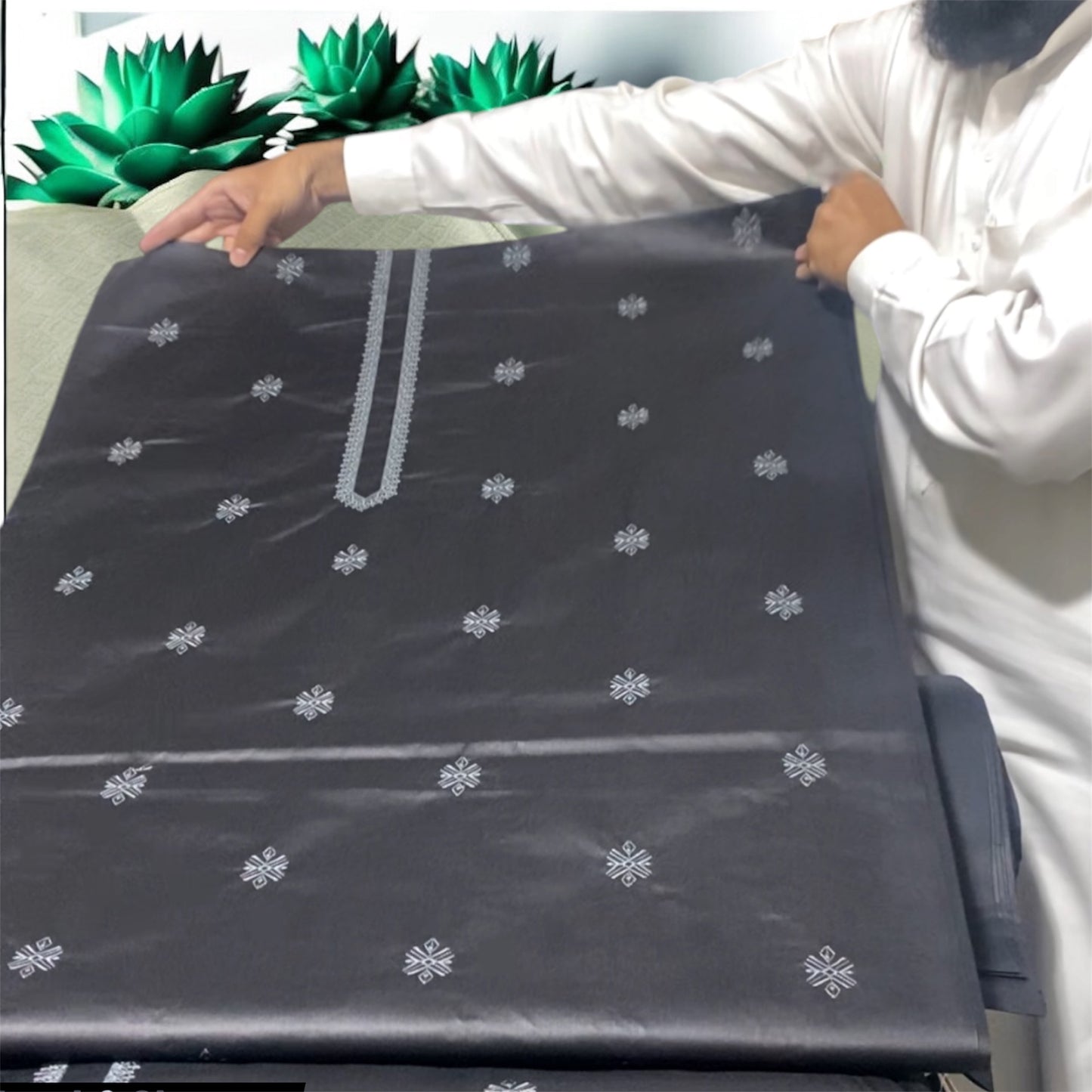 2 PC cotton KT EMBROIDERY (EMB Black 1st) EID Collection for Summer Seasons