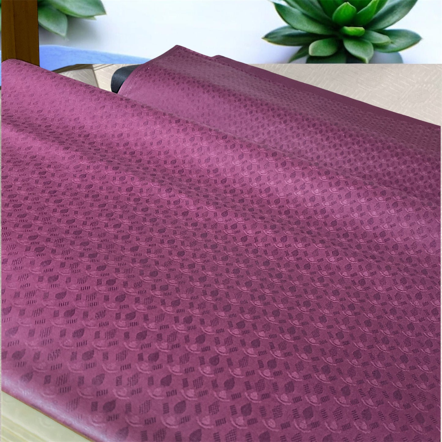 2 PC cotton KT (Maroon 90) Self Design Collection for Summer Seasons