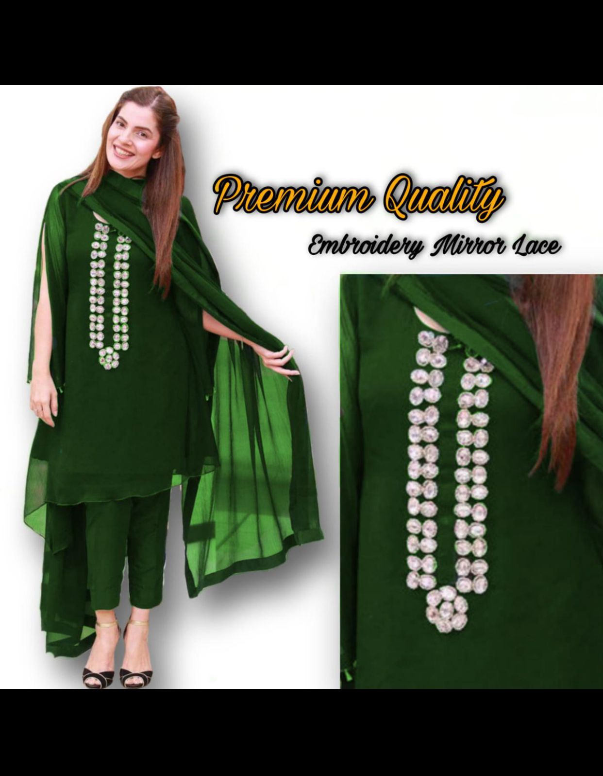 (Flag Green) Shine velvet for winter Seasons