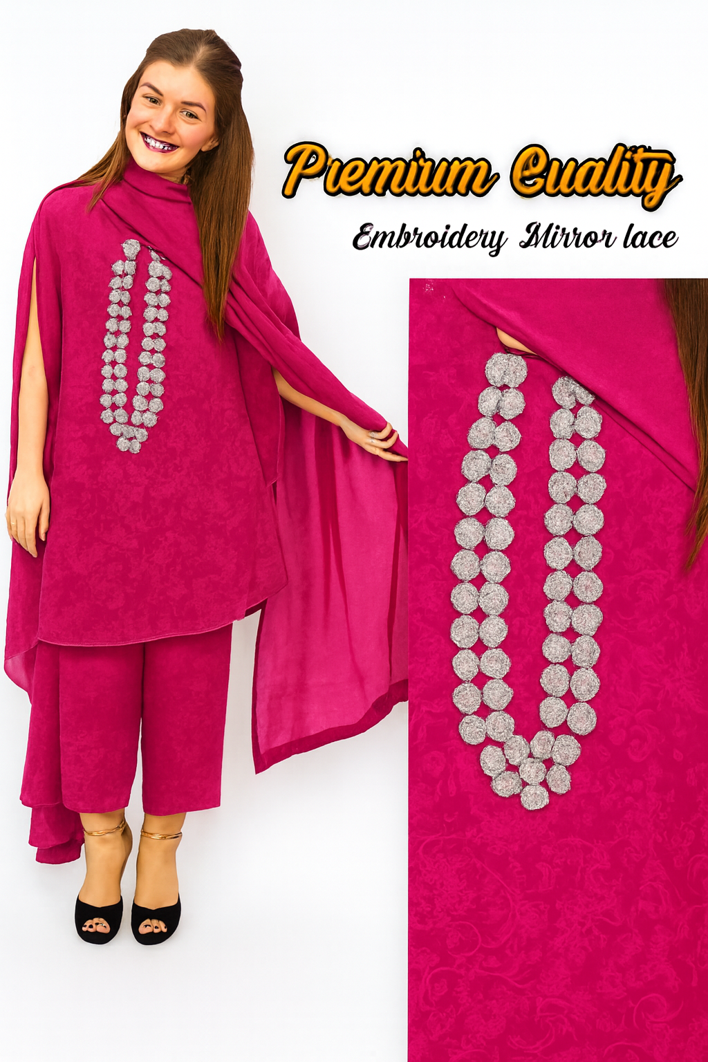 (Shawking Pink) Shine velvet for winter Seasons